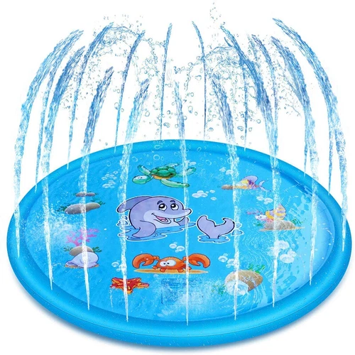 170cm Splash pad For Kids Sprinkler Water Play Mat Inflatable Spray Outdoor Pool - Picture 13 of 15