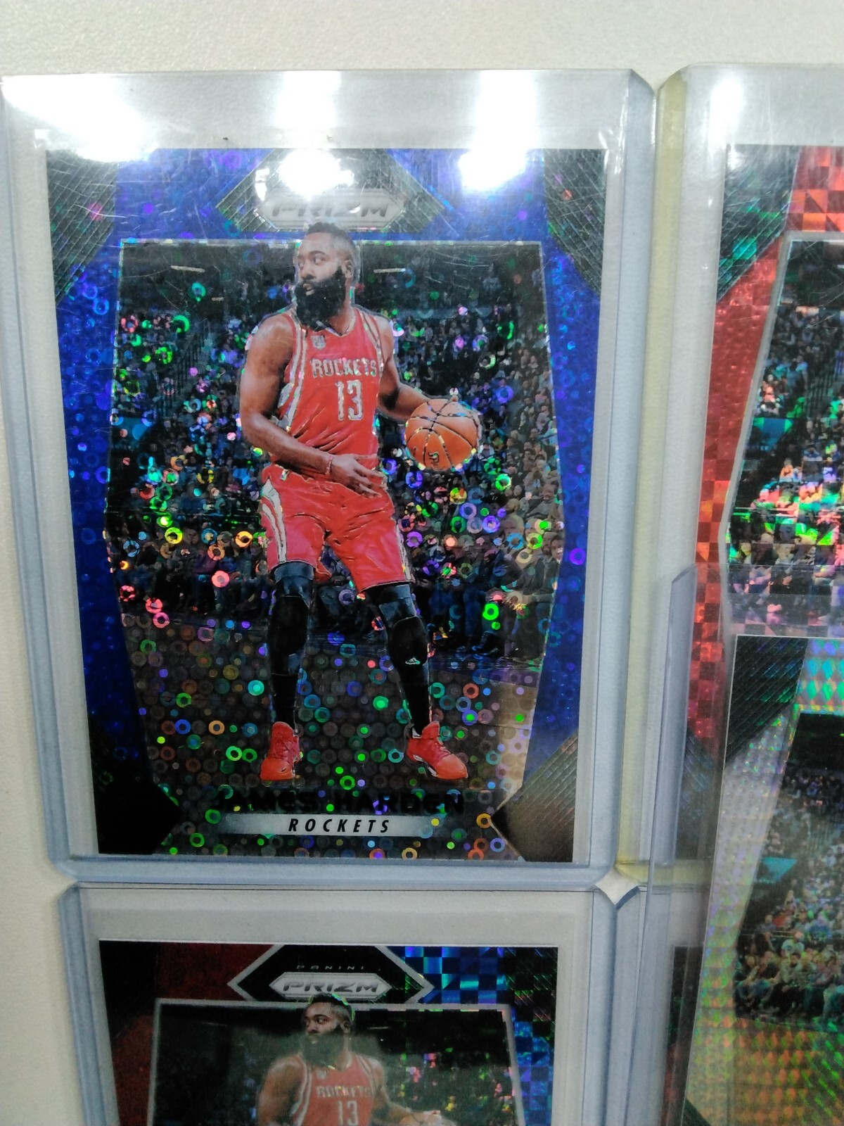 2017-18 James Harden Prizm Fast Break Blue Prizms 16/175 (10) Cards Refractors