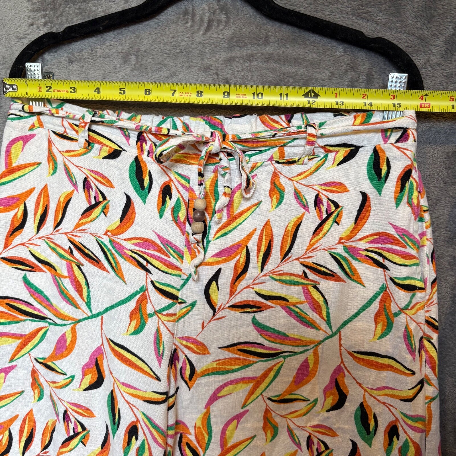 Calligraphie Botanic Linen Blend Drawstring Casua… - image 2