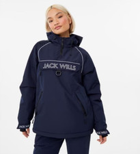 Jack Wills Over The Head Ski Jacket Womens Blue Uk Size 12 #ref76
