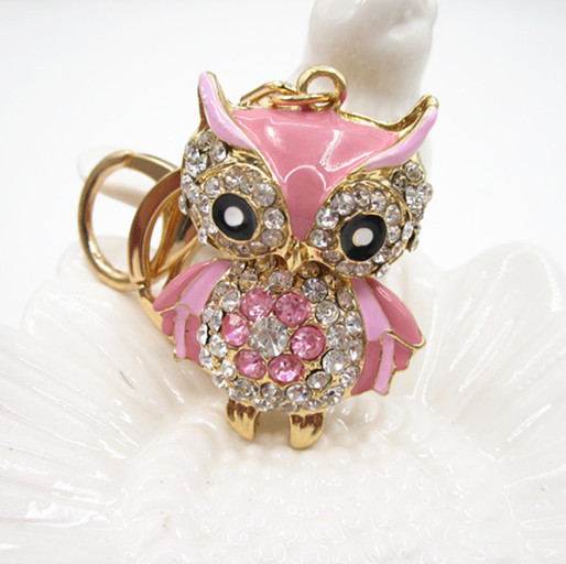 Llavero de cristal con diamantes de imitación 3D encanto colgante bolso llavero llavero regalo
