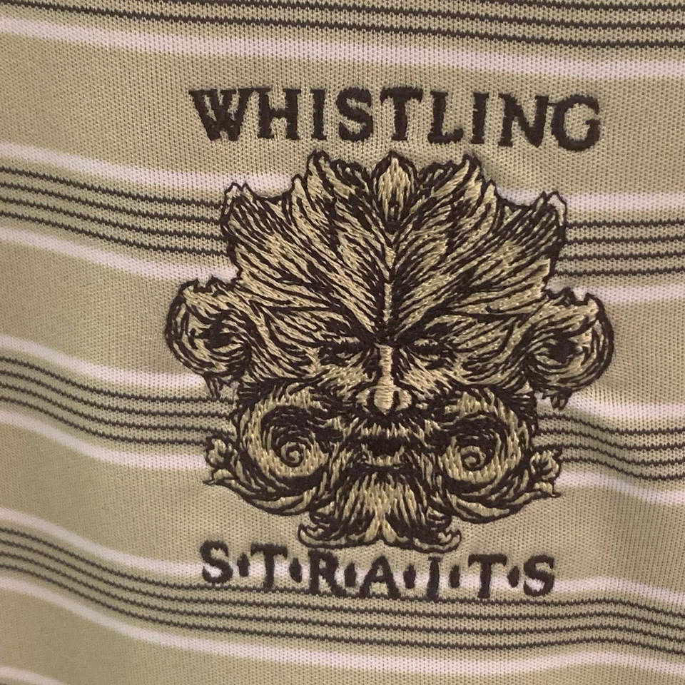 Polo de golf Whistling Straits Kohler WI para hombre grande L a rayas verde por Greg Norman Foto 3 de 4