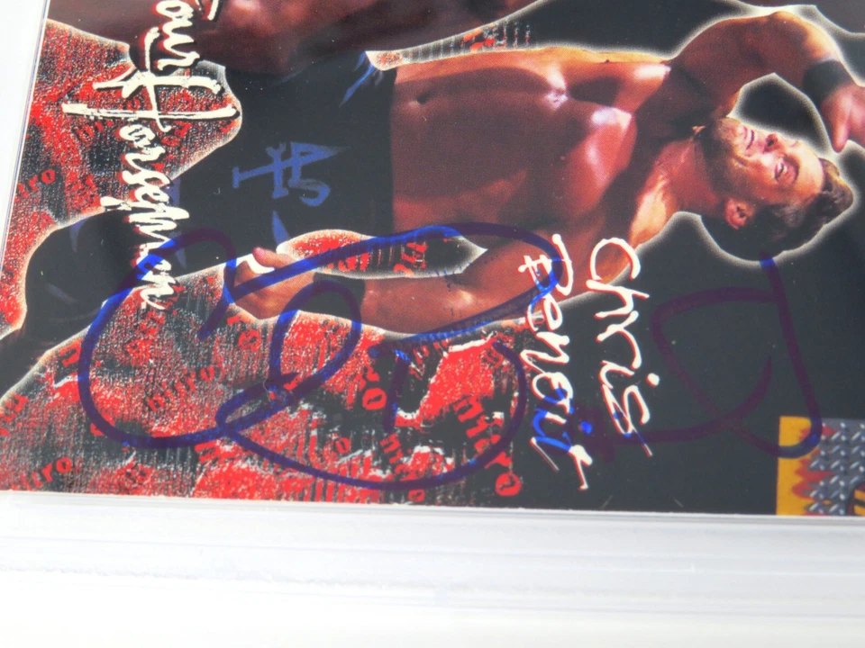 Chris Benoit WWF WWE Signed Autograph Auto 1999 Topps WCW Nitro Card # 48 PSA - Image 2 of 4