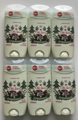 6 Old Spice Scent of Fresh Pine Lumbersnack Deodorant Aluminum-Free 3 oz. each