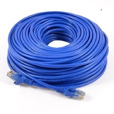 20m RJ45 NETWORK CABLE CAT5E ETHERNET PATCH LEAD LAN ROUTER MODEM PC BLUE Wire