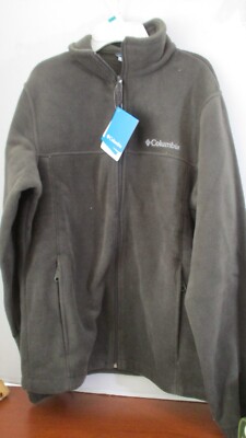 COLUMBIA Gray FLATTOP RIDGE FULL ZIP FLEECE JACKET~ Men's Small