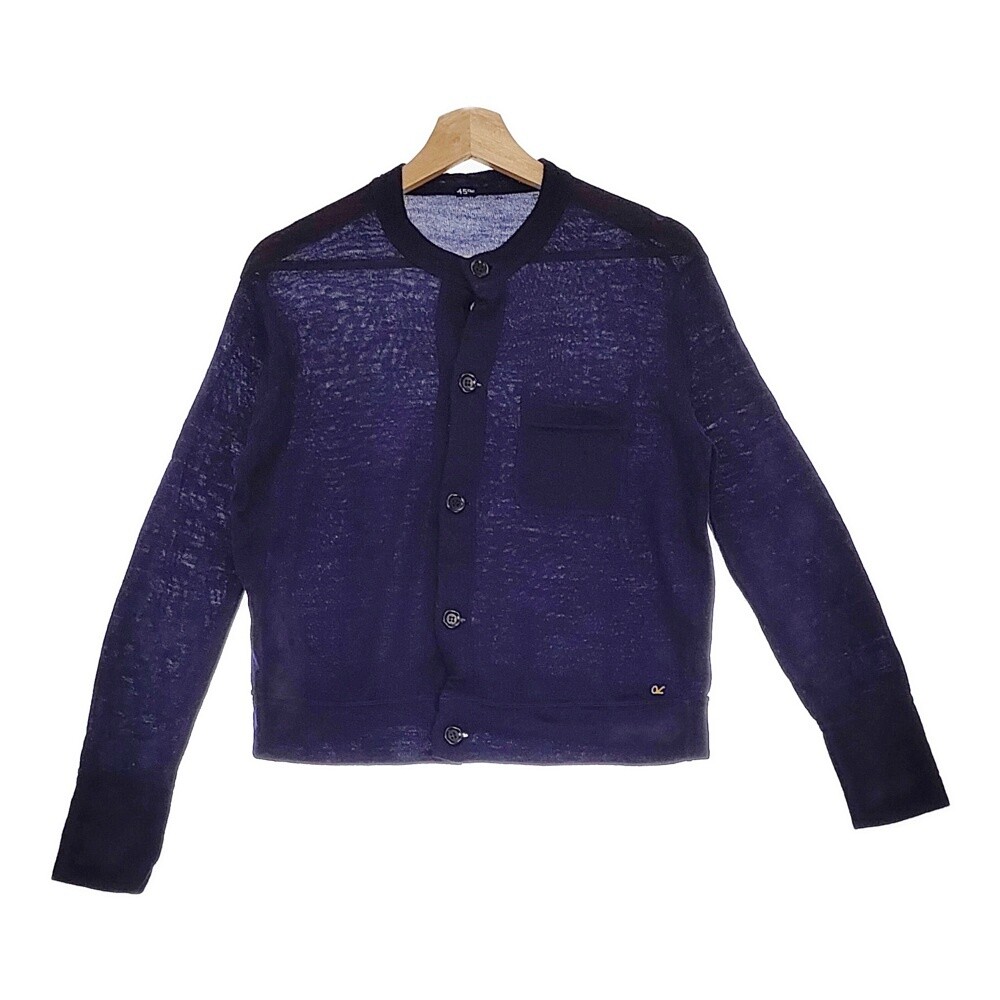 45R/45rpm 5101030 Camellia knit cardigan size 2 cardigan Navy 5 
