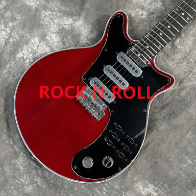 Brian May Red Electric Guitar 6 String Floyd Rose Bridge Black Pickguard