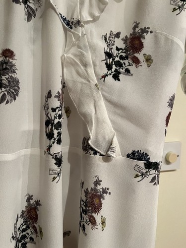 Oasis Floral Frill Neck Blouse 14 NWT RRP£36 - Picture 3 of 9