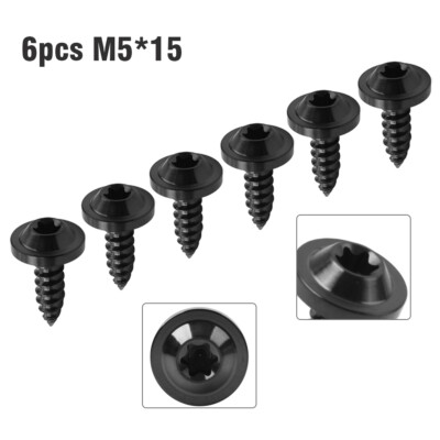 6 stücke Titan Schrauben Truss Torx Selbstschneidende Schrauben M5x15mm schwarz