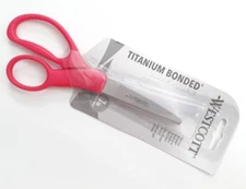 X1 RED SCISSORS WESTCOTT 7" LONG TITANIUM BONDED