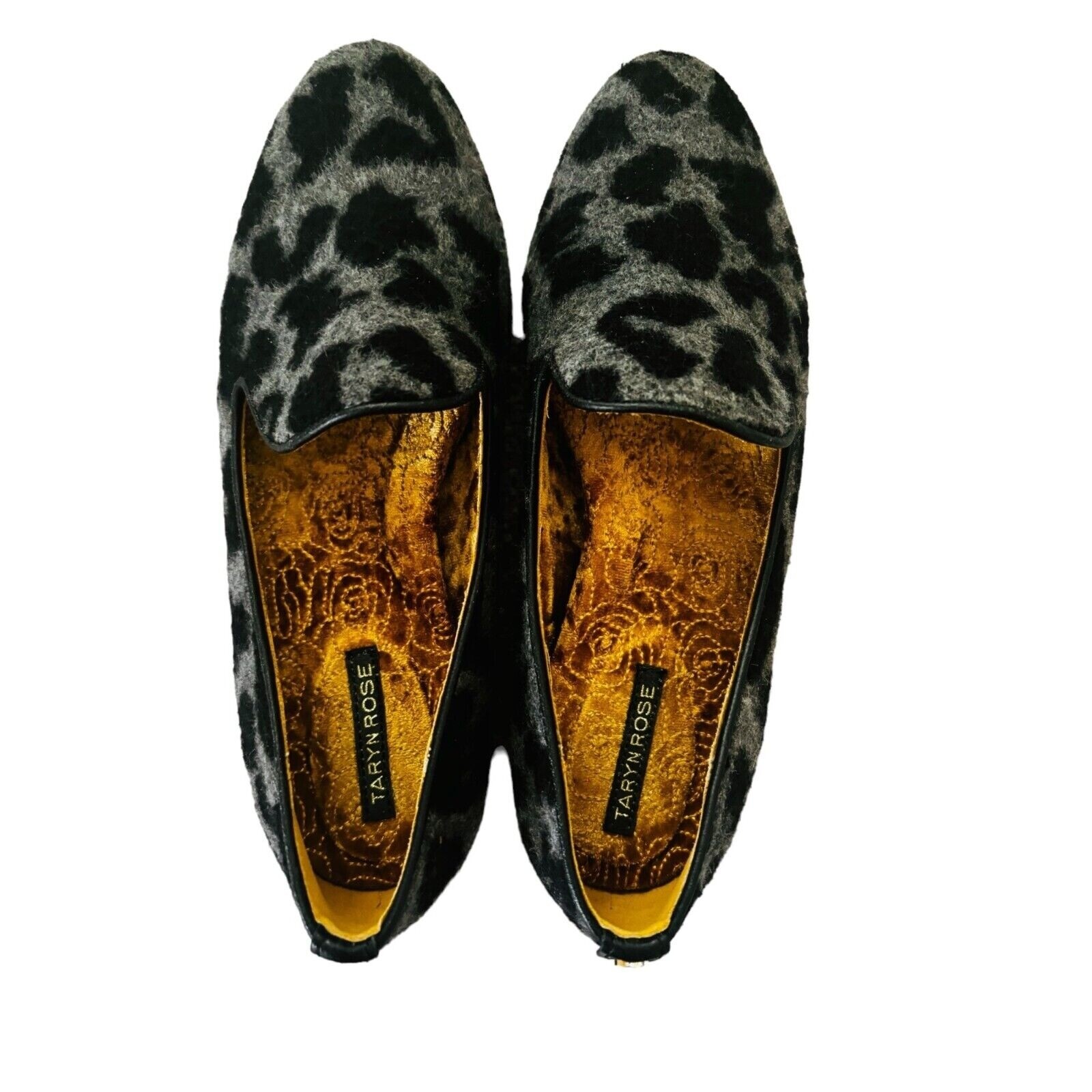 PANTOFOLA D’ORO Mocassini ciabatte donna Taryn Rose Britney Cheetah taglia 6 antracite vecchi so