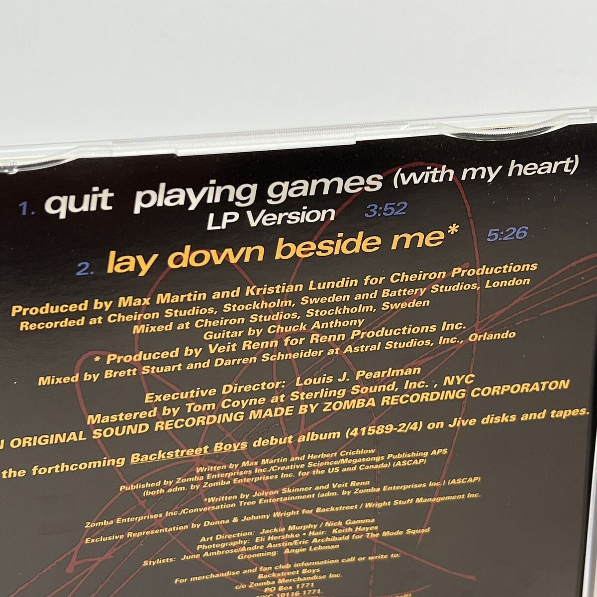 Backstreet Boys Quit Playing Games With My Heart + postcards US CD sin —  RareVinyl.com