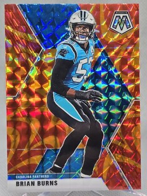 2020 Panini Mosaic #39 Brian Burns Prizm Reactive Orange | eBay