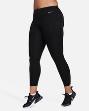 NIKE UNIVERSA WOMEN DRI-FIT TRAINING MID RISE 7/8 LEGGINGS BLACK DQ5874-NWT