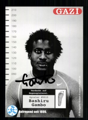 Bashiru Gambo Autograph Card Stuttgart Kickers 2007-08 Original Signed