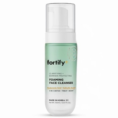 Fortify Skincare 3-in-1 Facial Cleanser Hyaluronic Salicylic Acid Foaming Wash 5
