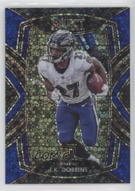 2020 Panini Select Club Level Blue Disco Prizm 10/25 JK Dobbins #252 x2o