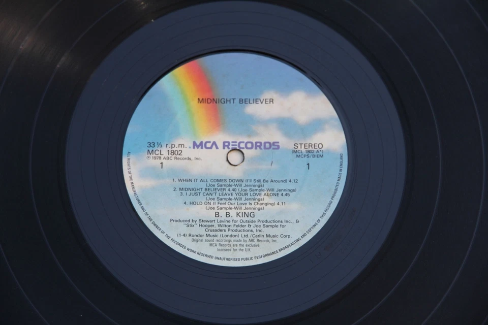 B.B. King - Midnight Believer - 12" 33rpm Black Vinyl - MCA - 1978 - Image 4 of 4