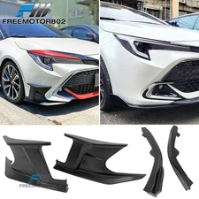 Fits 19-25 Toyota Corolla 3rd E210 Matte Black Front Splitters + Side Canards