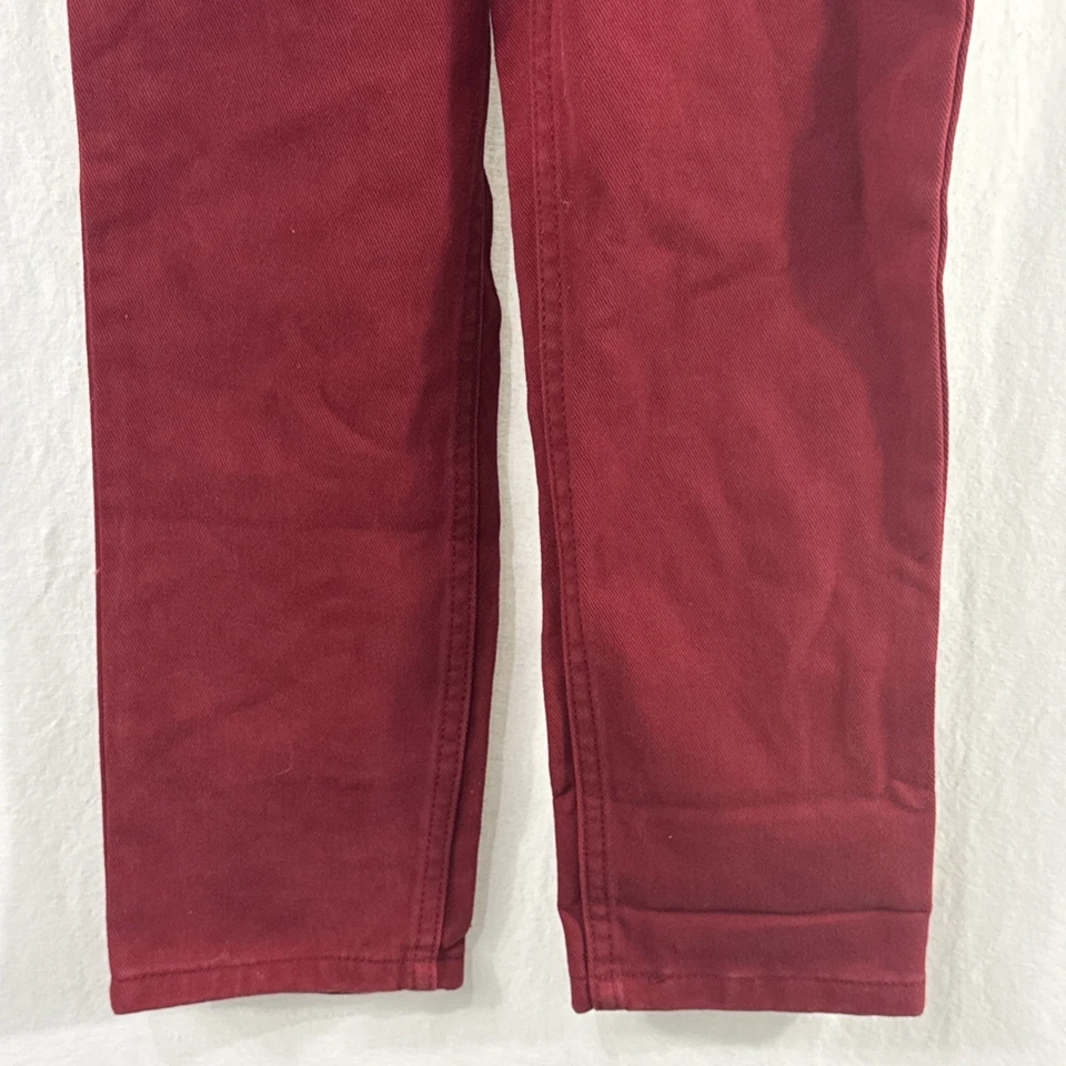 Pantalones de mezclilla ajustados Jordache Girls rojos mezcla de algodón diseño de 5 bolsillos talla 5 nuevos con etiquetas Foto 3 de 4