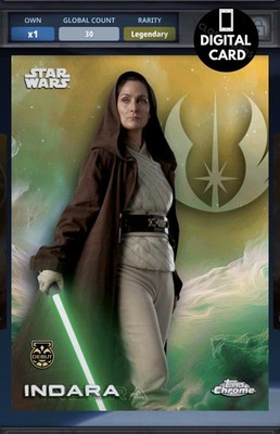50cc INDARA GOLD BASE - TOPPS CHROME 25 LEGENDARY Star Wars Card Trader