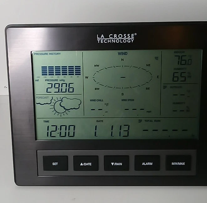 La Crosse Technology Smart Wireless Weather Station Base Unit C84612 Tested - Image 3 of 4