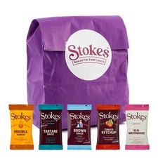 Stokes Sauces 20 Assorted Sachet Gift Bag | Ketchup, Mayo, BBQ, Brown, Tartare
