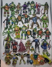TMNT Action Figure Lot Huge Mixed Years 30+ Figures Viacom Playmates Turtles