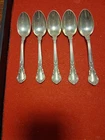 CHANTILLY by Gorham,Lot of FIVE, Sterling Silver Teaspoons,MONOGRAMMED
