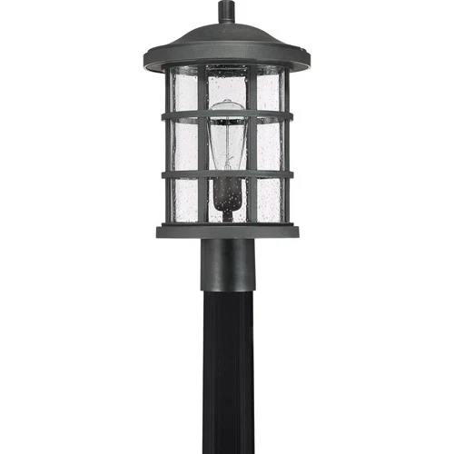 Quoizel CSE9010EK Crusade 17.25" Outdoor Lantern Post in Earth Black - Picture 2 of 5