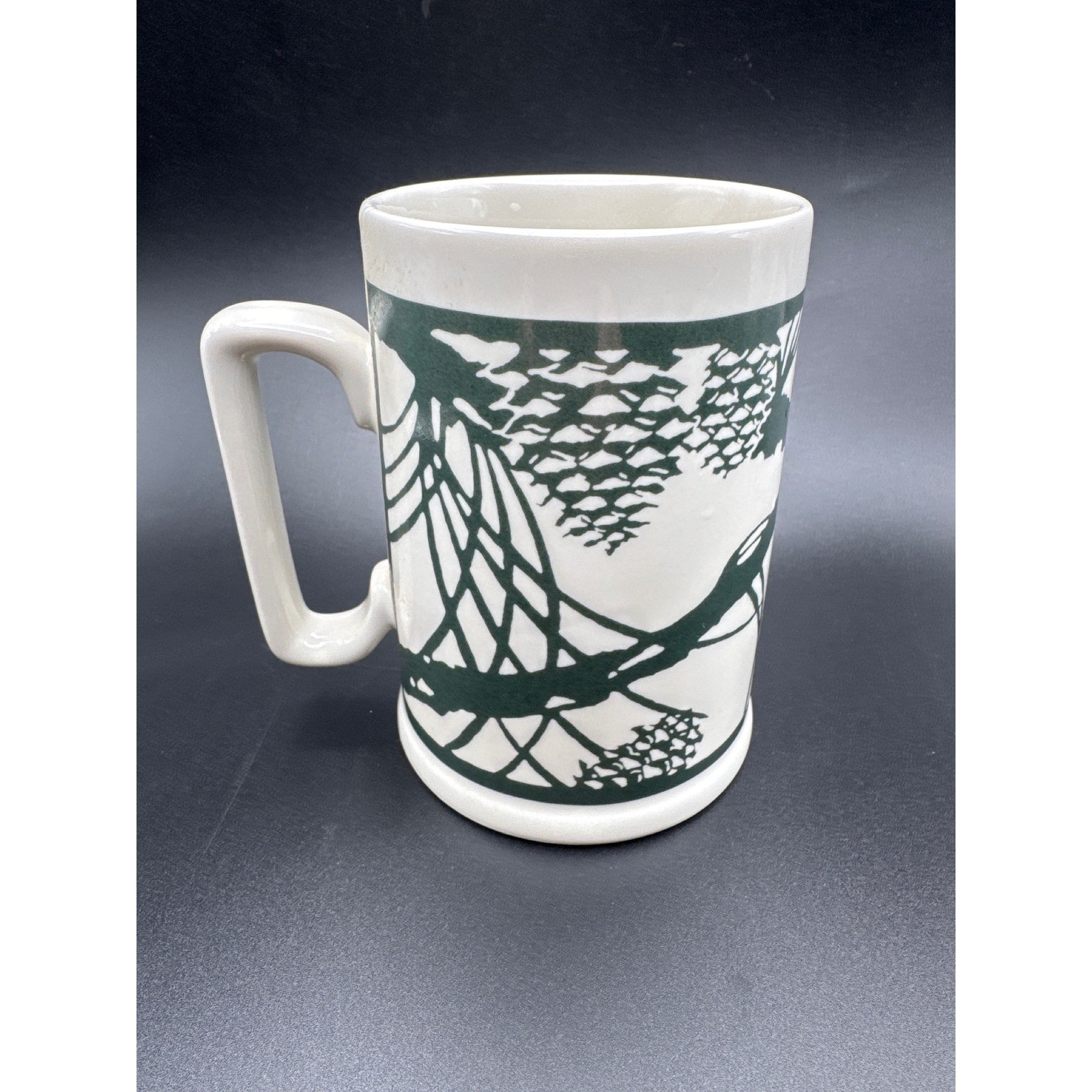 Mug Cup Arts & Crafts Press Pine Tree Yoshsiko Yamamoto Gree