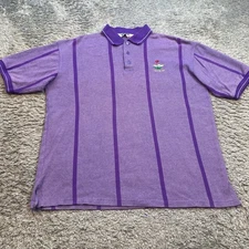 Vtg No Logo Tonix Shirt Men XL Purple Knit Striped Catch 24 Golf Polo 90s
