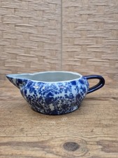 Vintage Victoria Ware Ironstone Gravy Boat Blue & White