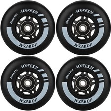 Inline Skate Wheels 80mm 76mm 72mm 85a Outdoor Indoor Black Blue Red Roller H...