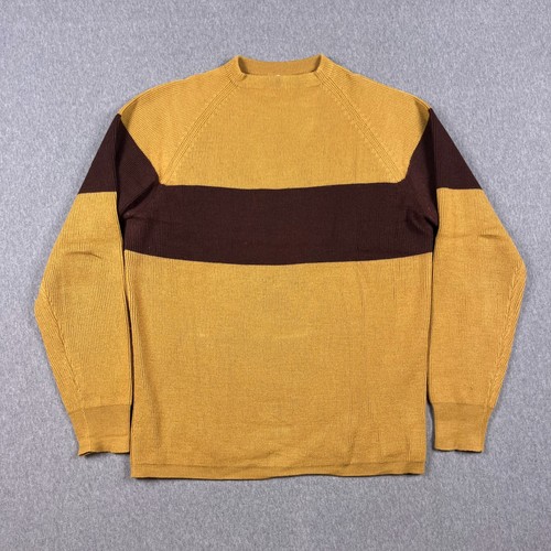 VTG Sportif Sweater Mens Medium %100 Wool Striped Mod Skiing Winter 60s 70s
