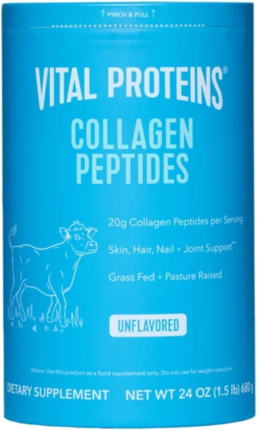 Vital Proteins Collagen Peptides Powder Unflavored 24 oz Expires 2029