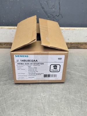SIEMENS SIZE 00 STARTER 14BUB32AA, W/3UB8113-4BB2, 110/220V COIL  MAKE OFFER!