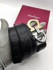 Premium Salvatore Ferragamo Black Color With Box Special Men's Leather Belt