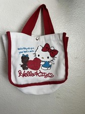 Hello Kitty Canvas Tote Bag with Red Trim