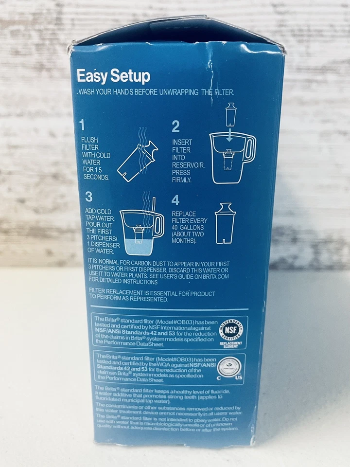 Brita Water Filter Replacement Cartridges for Pitchers and Dispensers 3 Pack NEW - Image 2 of 4