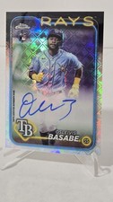 🔥2024 Topps Osleivis Basabe RC⚾️ON CARD AUTO CHROME LOGOFRACTOR  REFRACTOR!🔥🔥