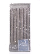 Hyoola 12 Pack Tall Taper Candles 10" blackish color, Unscented Dinner Candles