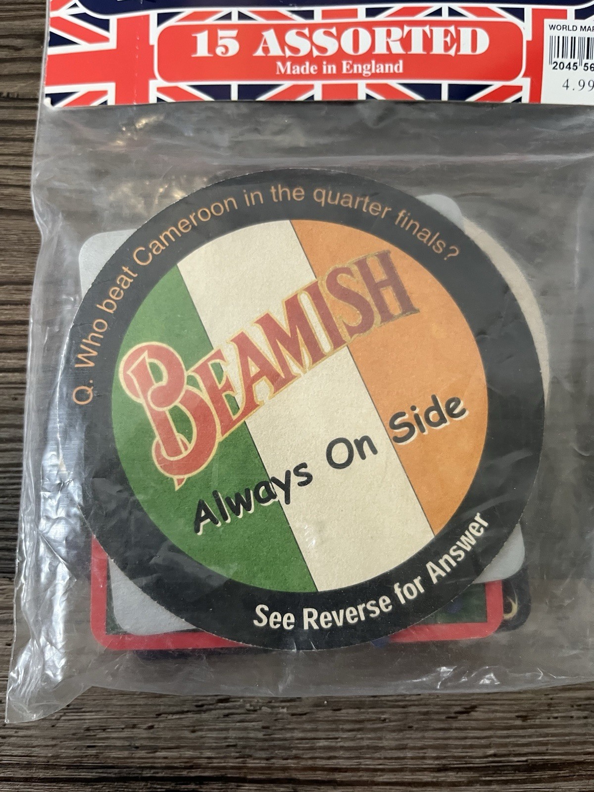 Authentic British Pub Mats Coasters New In Bag Set of 15 Drinking Beer Bar Pub