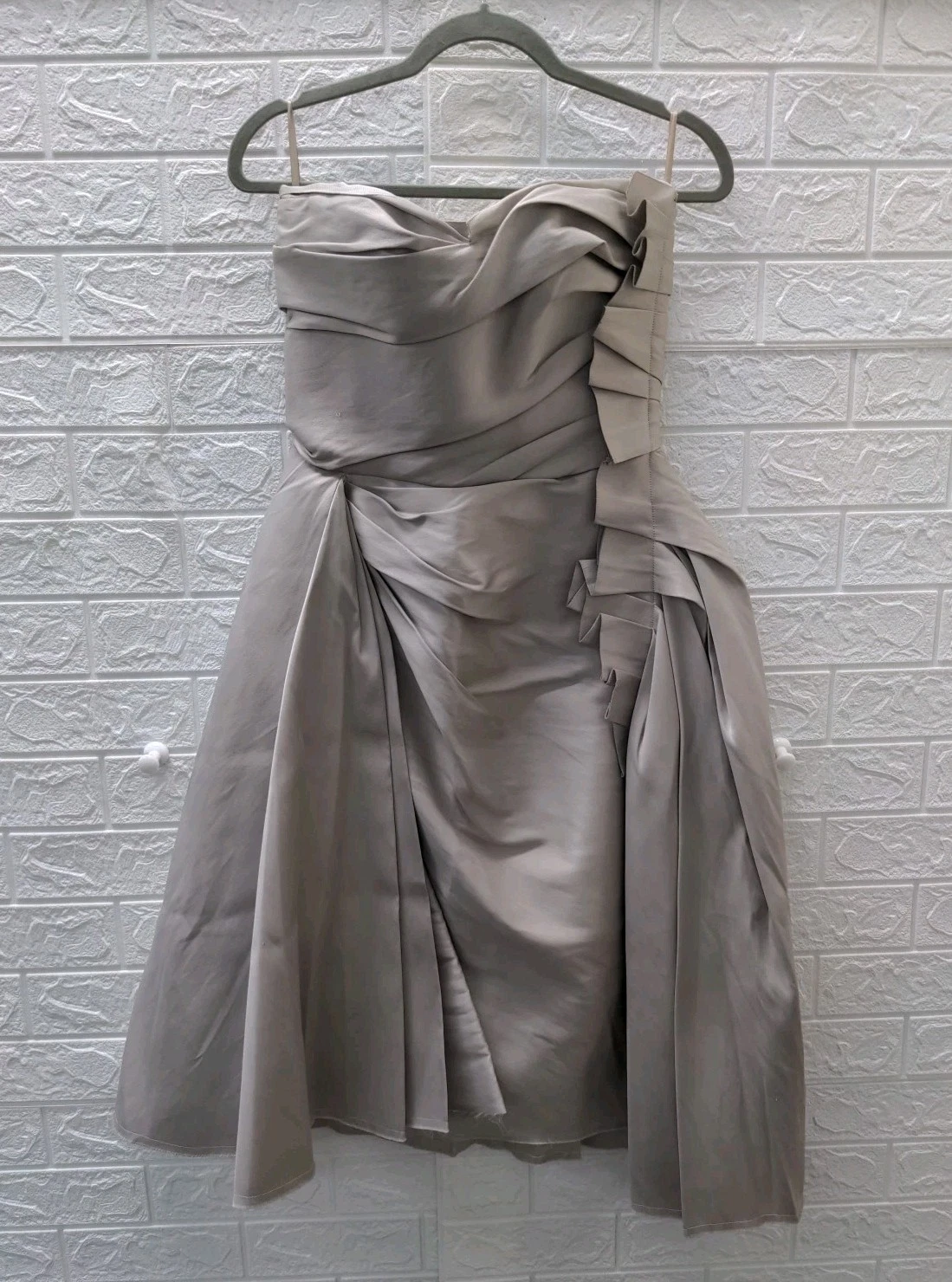 Lanvin — Pre-Owned Lanvin Haute Couture Line Dress In Silver Size 38