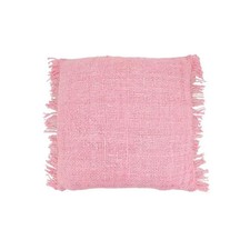 Saro Lifestyle 3510.P20SP 20 in. Fringe Poly Filled Square Throw Pillow Pink