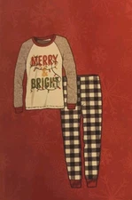 Holiday Family Pajamas Set 2 Piece Merry & Bright Ladies 3X Free Shipping