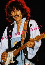 Vintage Old Photo Slide of GEORGE HARRISON Playing Guitar Dark Horse Tour 1974