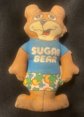 Vintage SUGAR BEAR Plush Stuffed Animal GOLDEN CRISP Cereal Premium HAWAIIAN #1