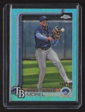 Christopher Morel 2025 Topps Chrome #64 Aqua Refractors Tampa Bay Rays /199